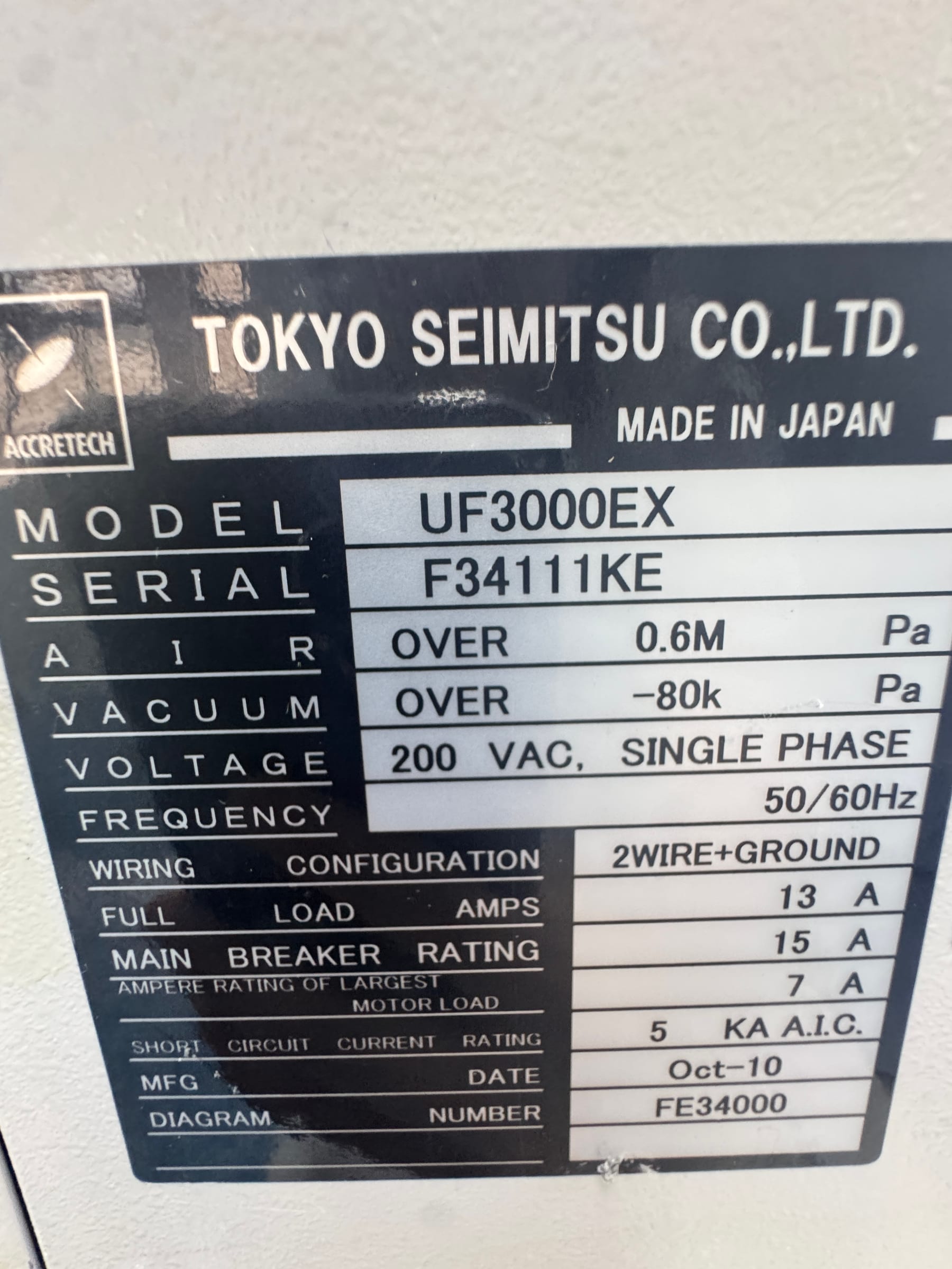 ACCRETECH-TSK UF3000EX探针台